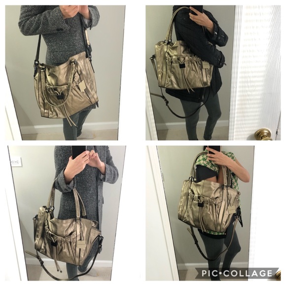 Burberry leather gold shoulder bag